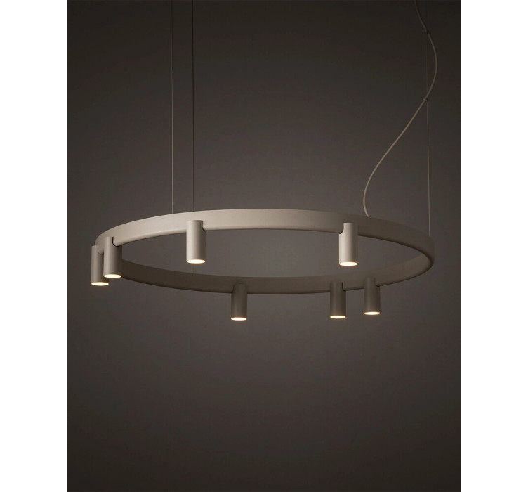 Люстра Nowodvorski 12284 Fourty Round GU10 R35+LED 7+6x10W+9W 3000K 710Lm IP20 бежева2